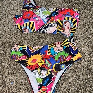 Vibrant Pop Art Swim Set